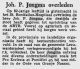 1961 LC-artikel overlijden Johannes Jongma